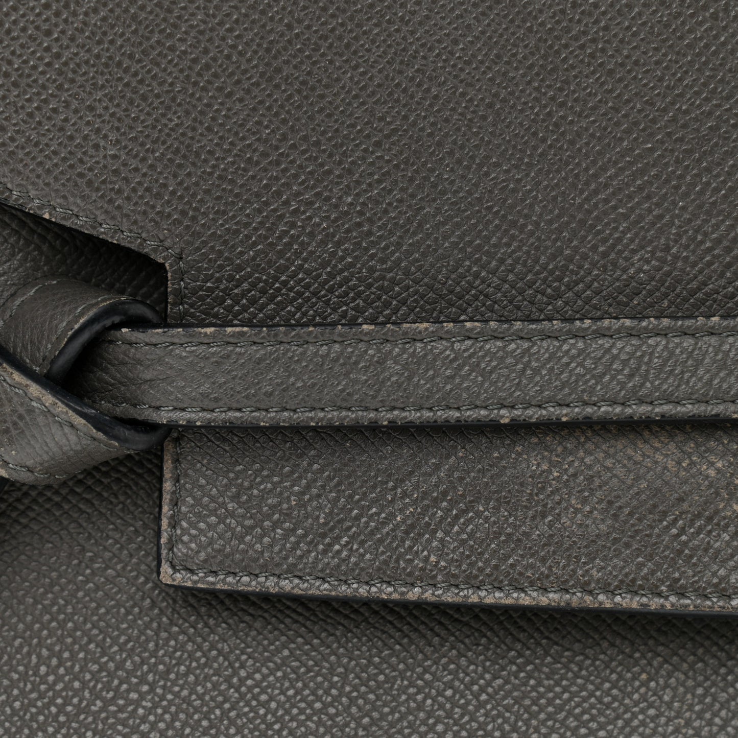 Grained Calfskin Micro Belt Bag Grey