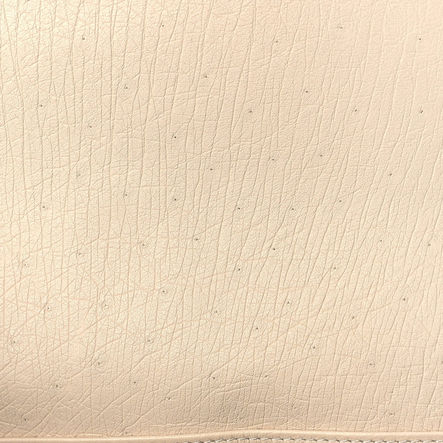 Ostrich Medium Arli Flap Shoulder Bag White