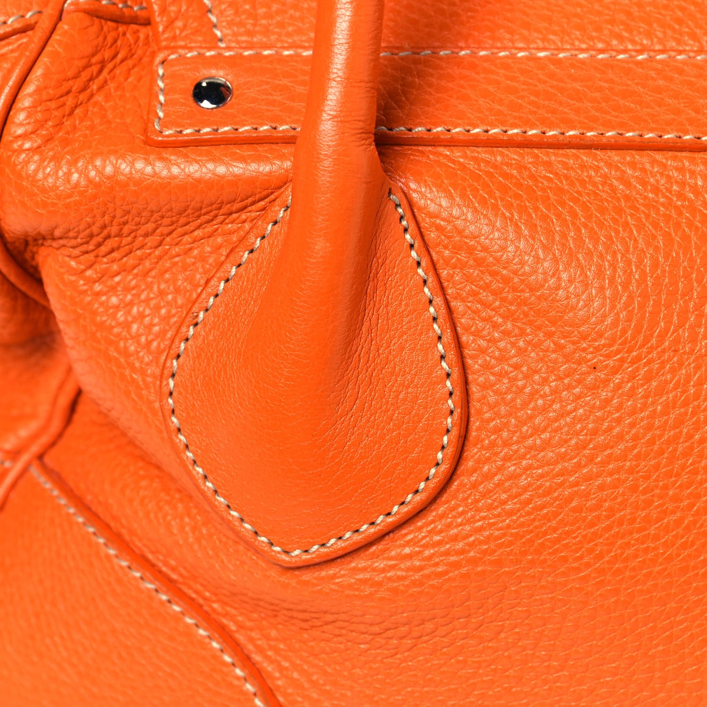 Vitello Daino Lizard Shoulder Bag Orange