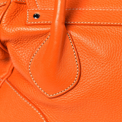 Prada Vitello Daino Lizard Shoulder Bag Orange 14 of 16
