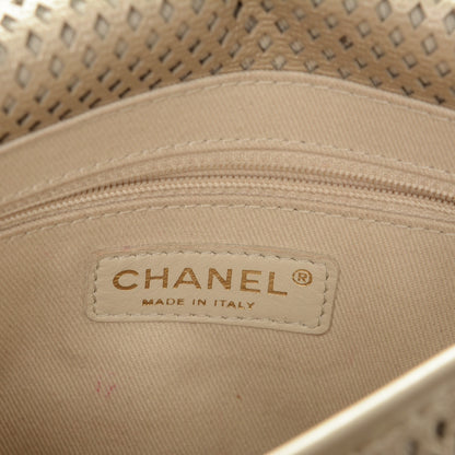 Chanel Metallic Perforated Calfskin Small Up In The Air Flap Light Gold 6 of 7