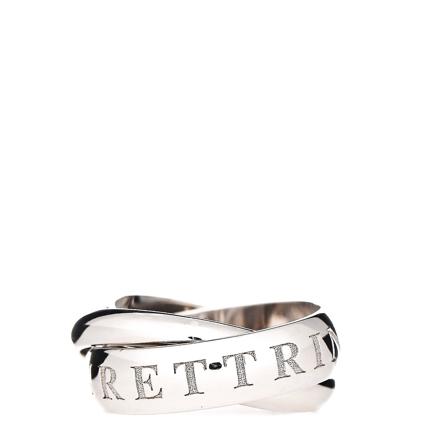 18K White Gold 98 Xmas Limited Trinity Ring 51 5.75
