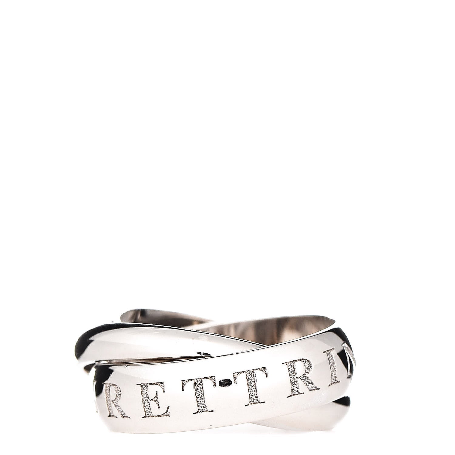Cartier 18K White Gold 98 Xmas Limited Trinity Ring 51 5.75 1 of 6