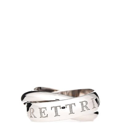 Cartier 18K White Gold 98 Xmas Limited Trinity Ring 51 5.75 1 of 6