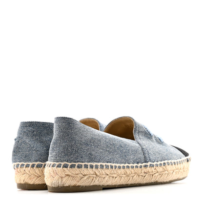 Chanel Denim CC Espadrilles 37 Blue Black 5 of 12
