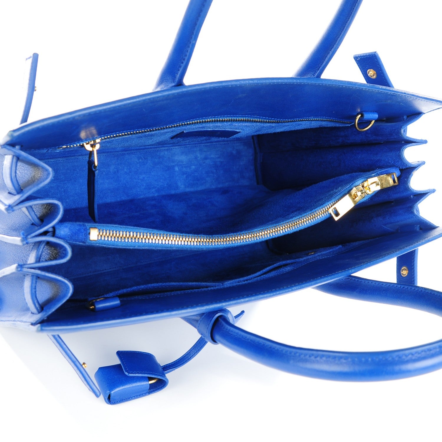 Saint Laurent Calfskin Small Sac De Jour Blue Majorelle 5 of 7