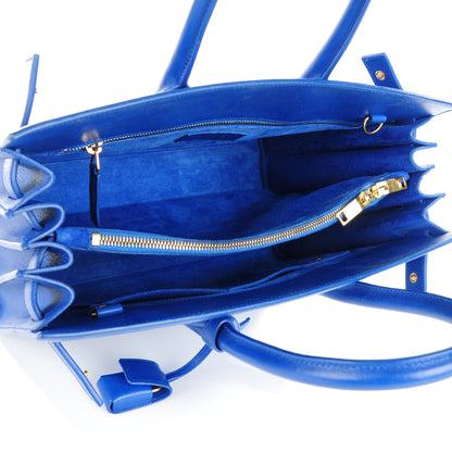 Saint Laurent Calfskin Small Sac De Jour Blue Majorelle 5 of 7