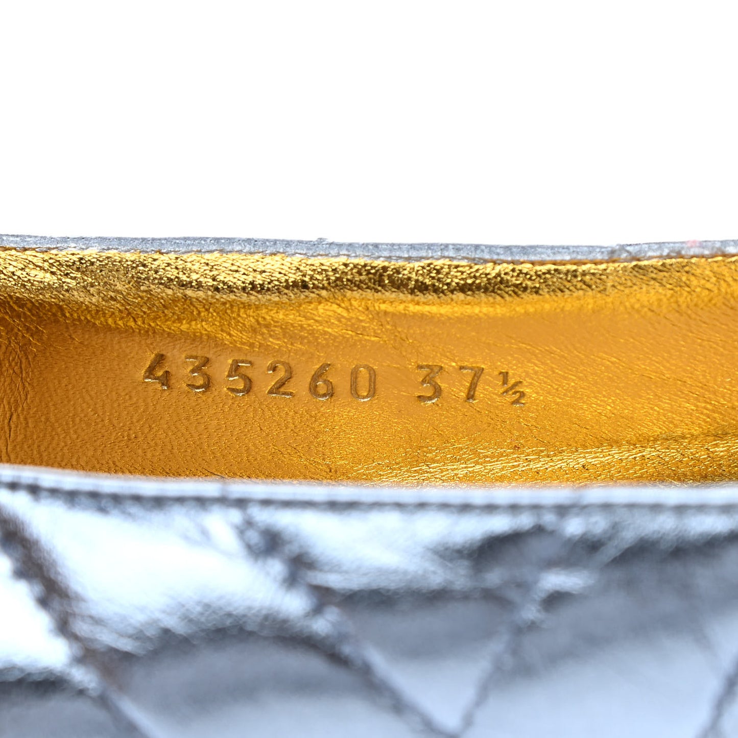 Metallic Nappa Trapuntata Tiger Head Ballerina Flats 37.5 Cielo