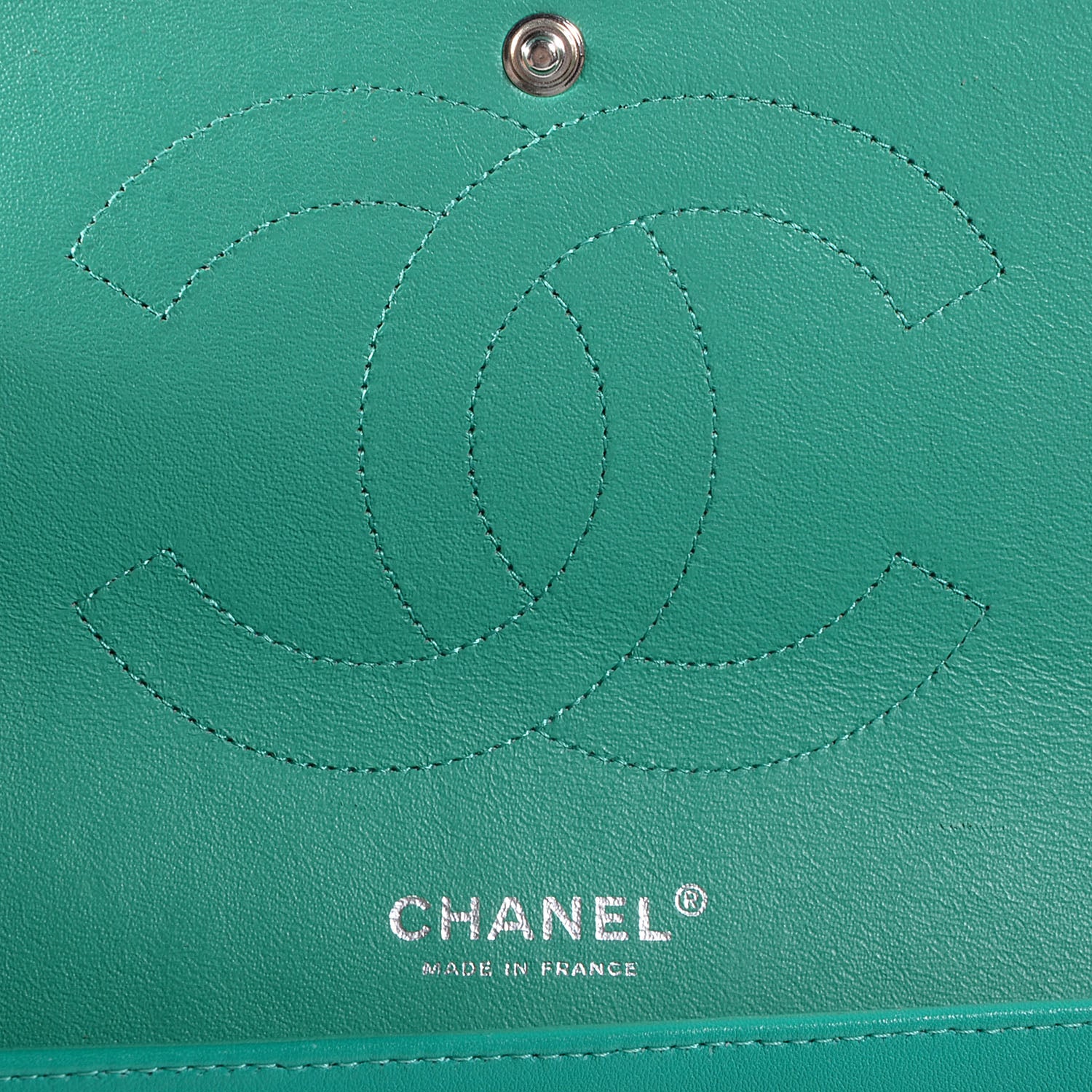 Chanel Patent Jumbo Double Flap Green 6 of 8