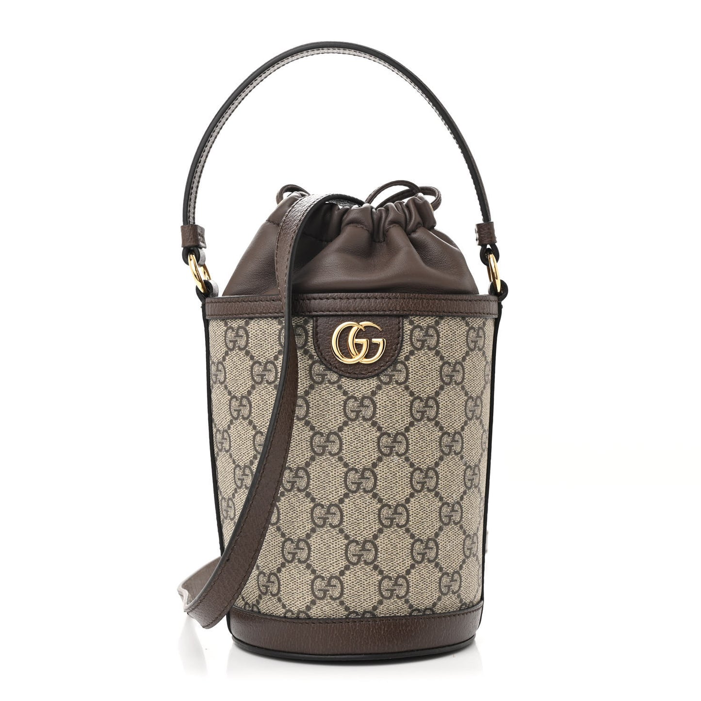 GG Supreme Monogram Ophidia Mini Bucket Bag Beige Ebony