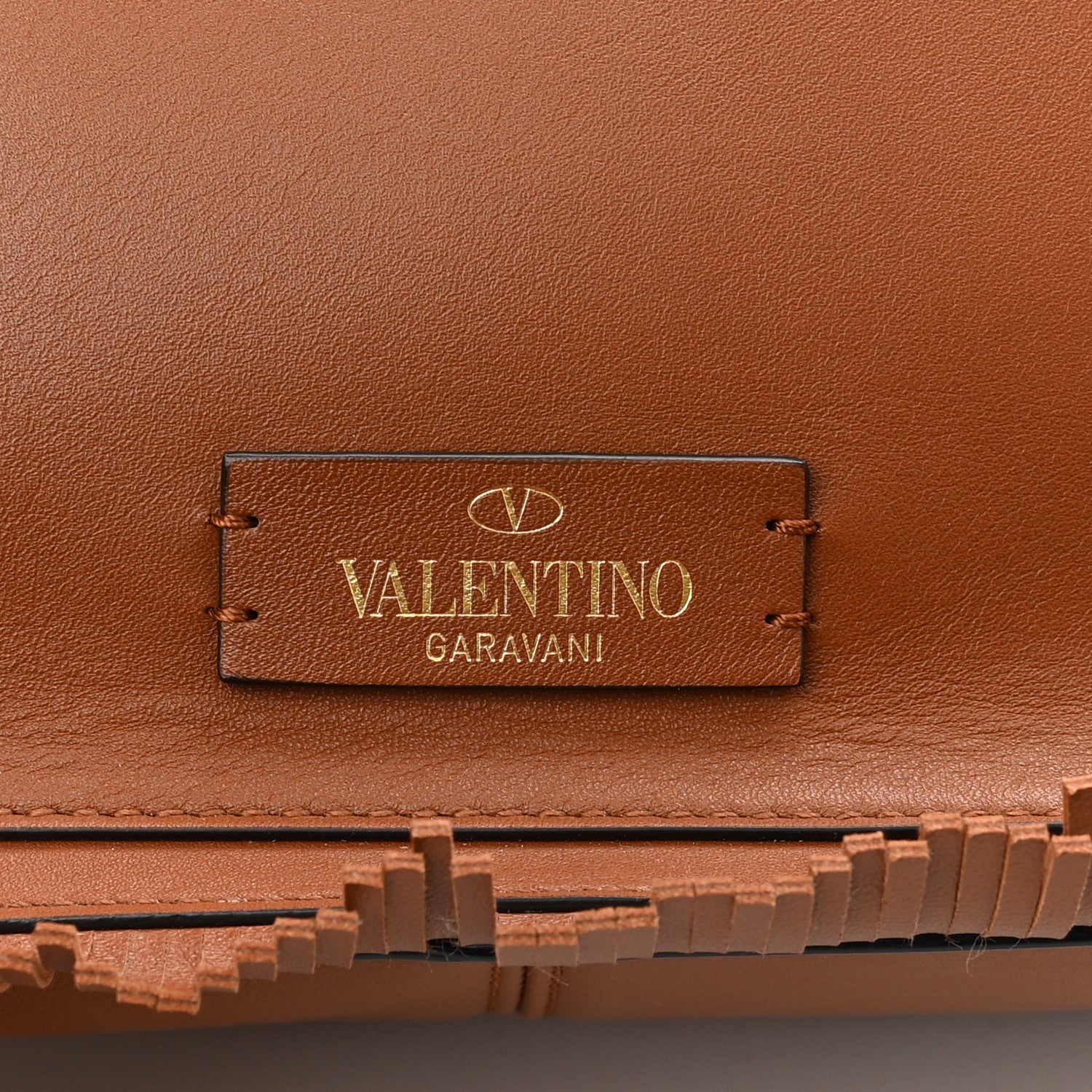 Valentino Garavani Calfskin The Rope Shopper Tan 7 of 11