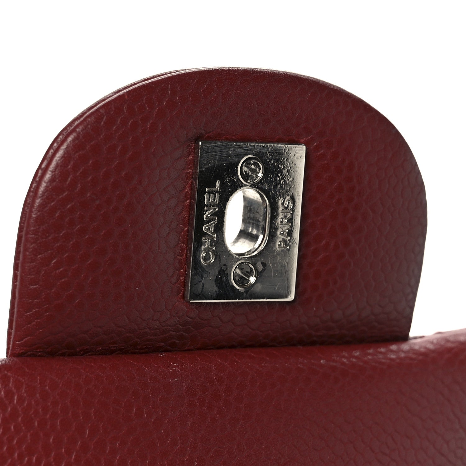 Chanel Caviar Quilted Jumbo Double Flap Dark Red 7 of 11