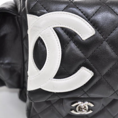 Chanel Calfskin Quilted Large Cambon Multipocket Reporter Black White 11 of 15