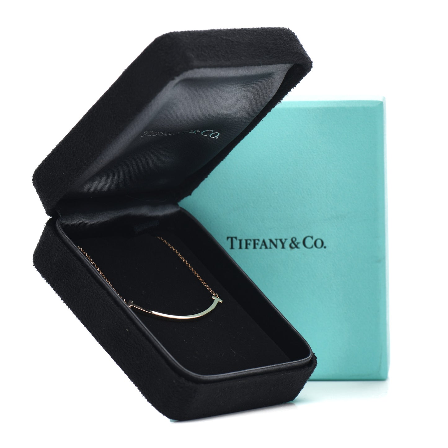18K Rose Gold Small T Smile Pendant Necklace