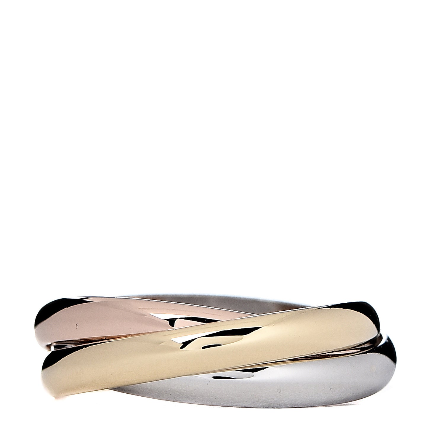 18K Pink Yellow White Gold Small Trinity Ring 48 4.5