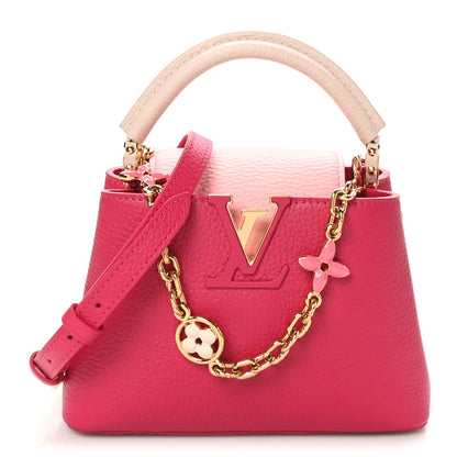 Louis Vuitton Taurillon Flower Chain Capucines Mini Rose Pondicherry 1 of 9