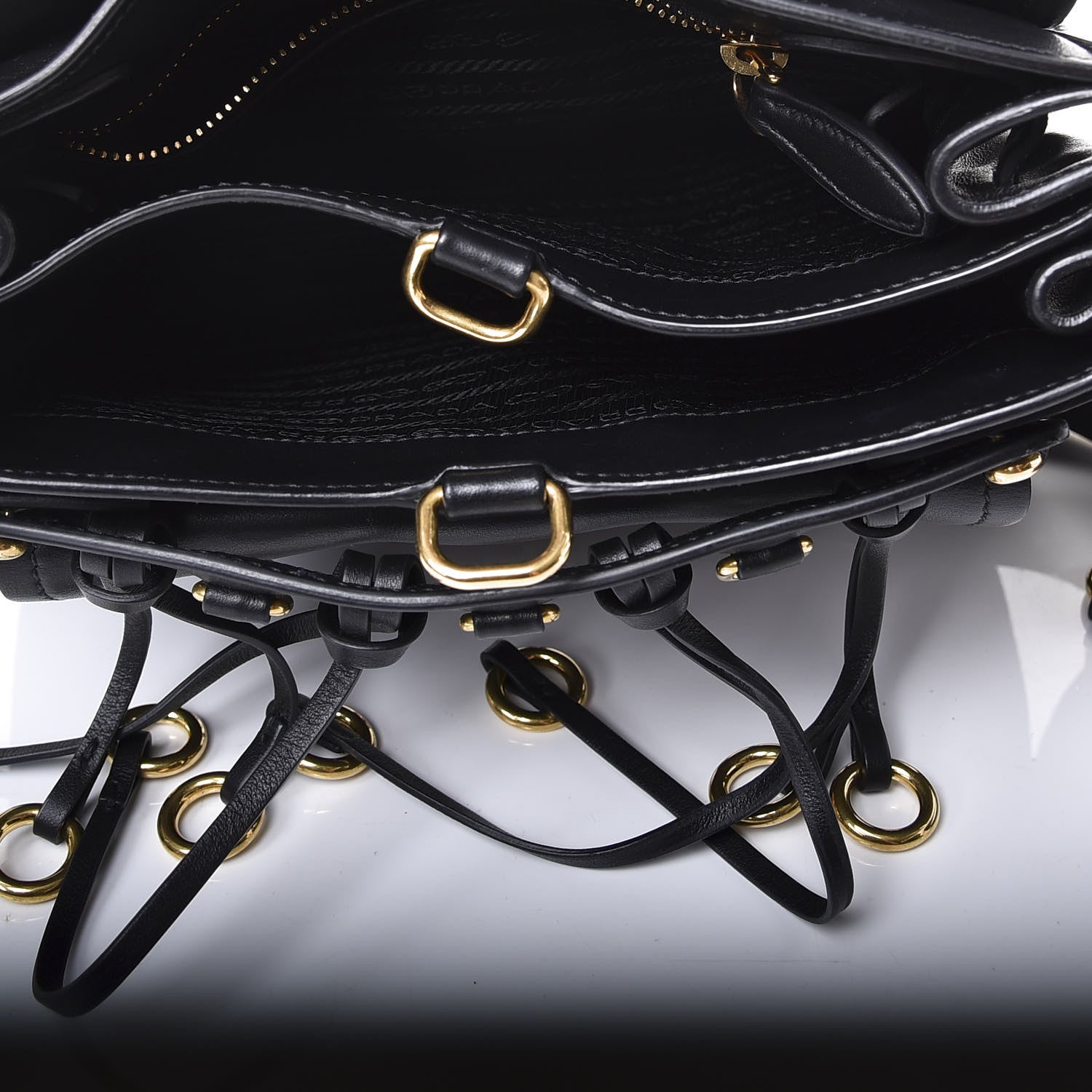 Prada Saffiano Cuir Calf Corsaire Bag Black 4 of 12