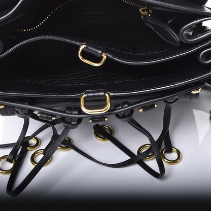 Prada Saffiano Cuir Calf Corsaire Bag Black 4 of 12