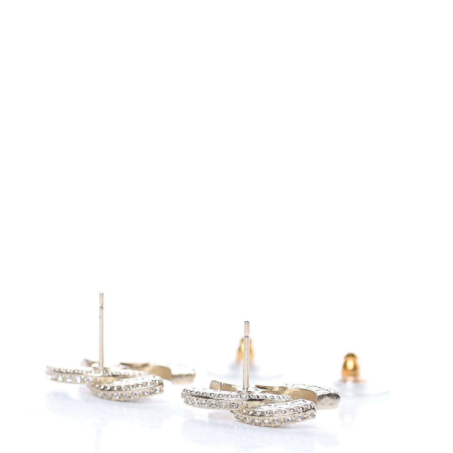 Crystal CC Earrings Gold
