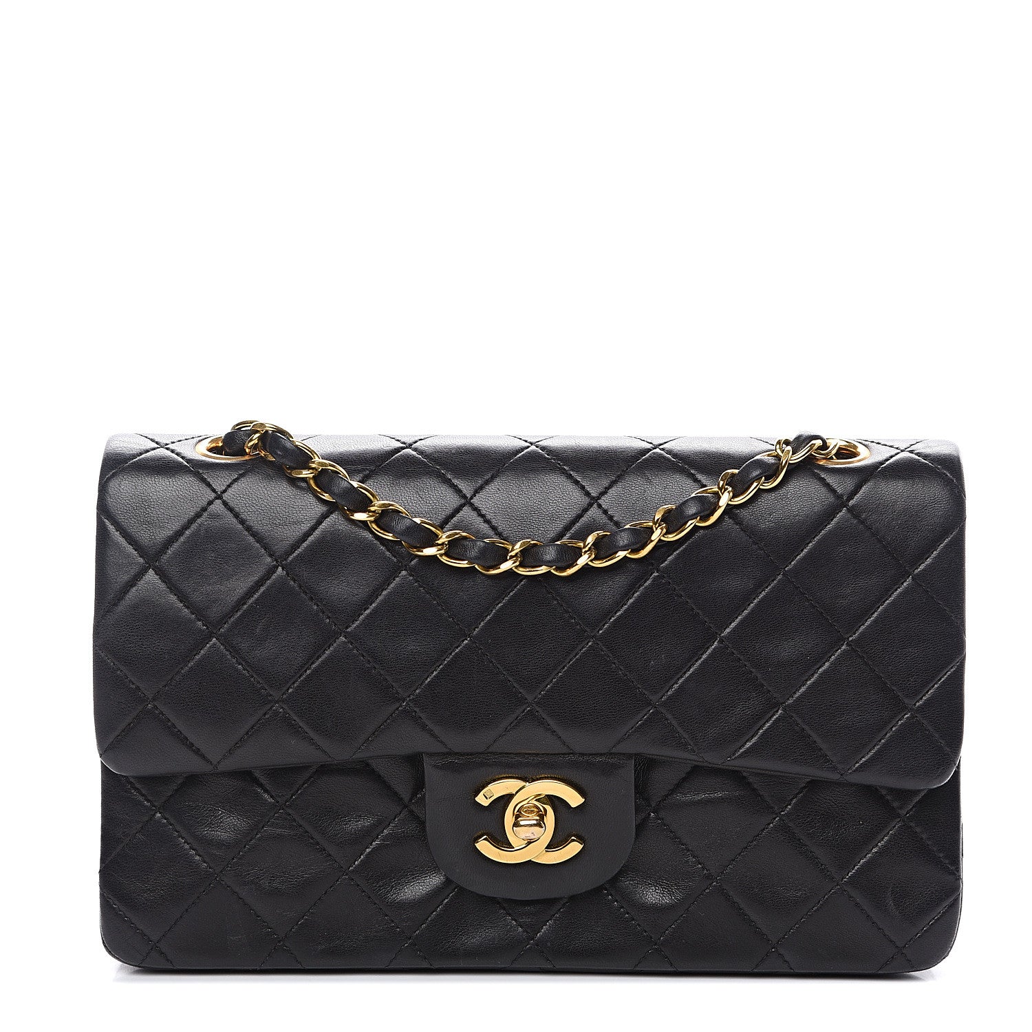 Chanel Lambskin Quilted Small Double Flap Black 1 of 16