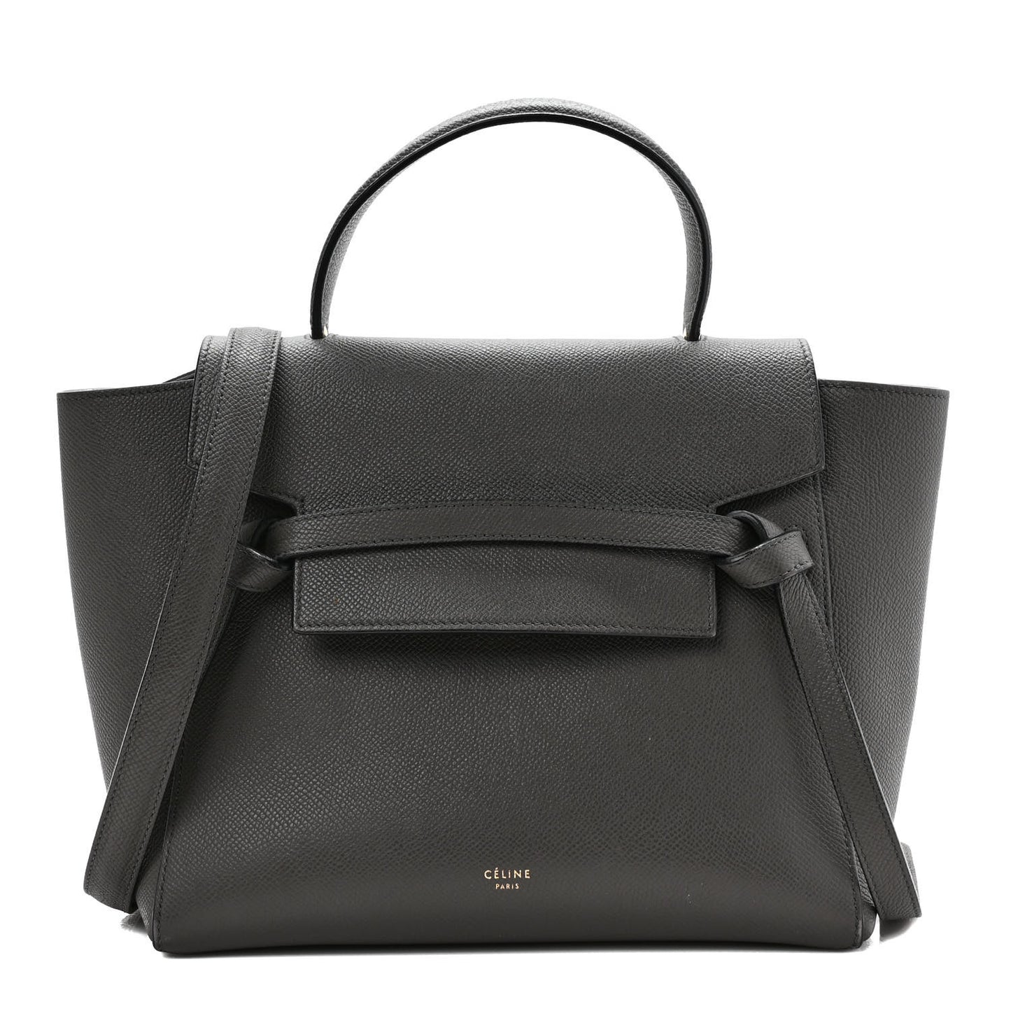 Grained Calfskin Micro Belt Bag Grey