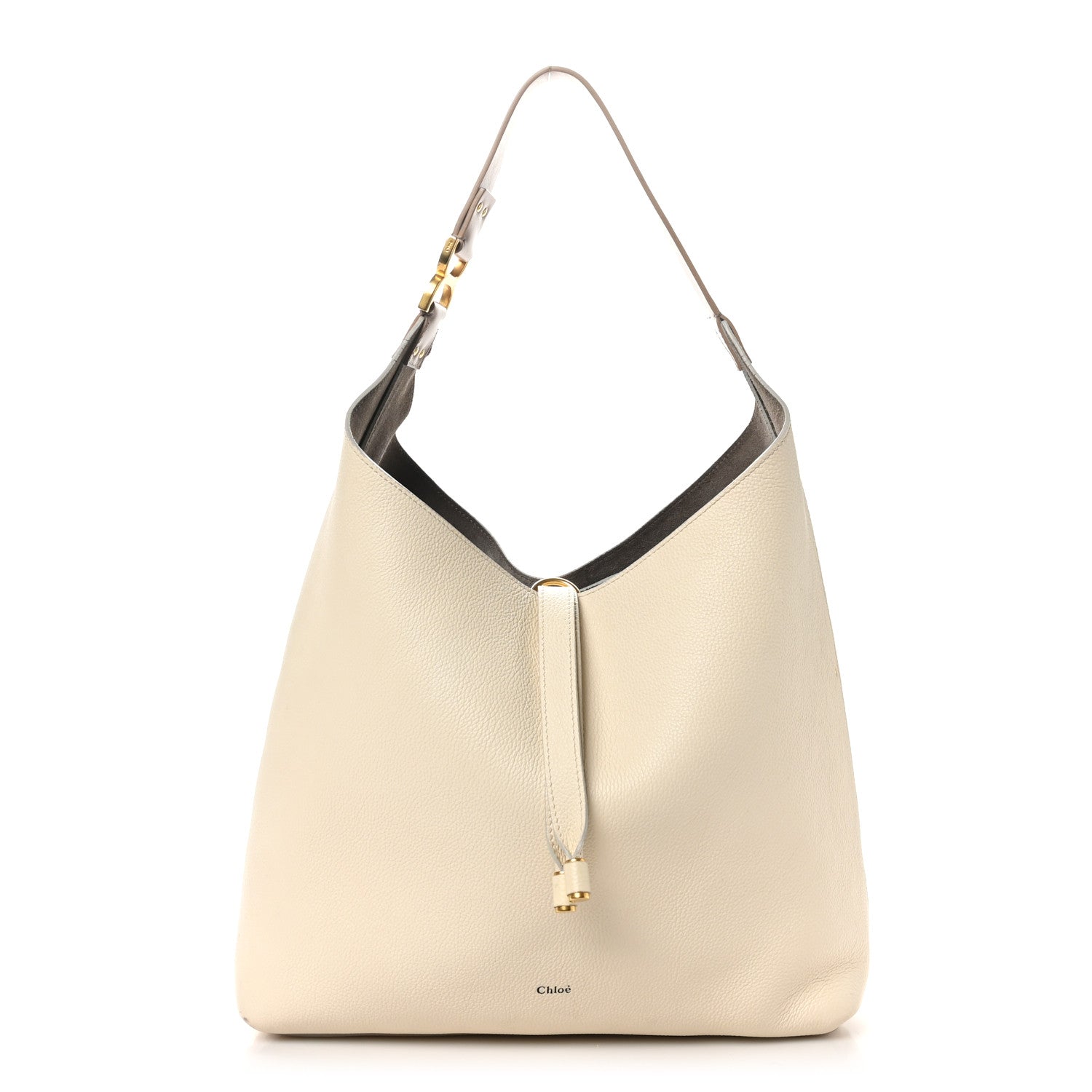Chloe Grained Calfskin Small Marcie Hobo Bag Sweet Beige 1 of 12