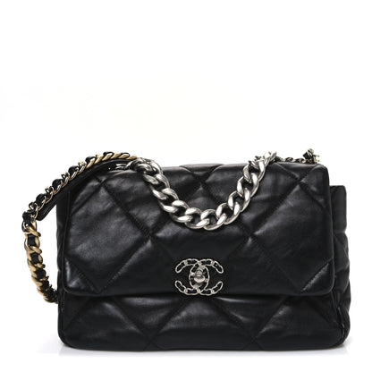Chanel Lambskin Quilted Large Chanel 19 Flap Black 1 of 11