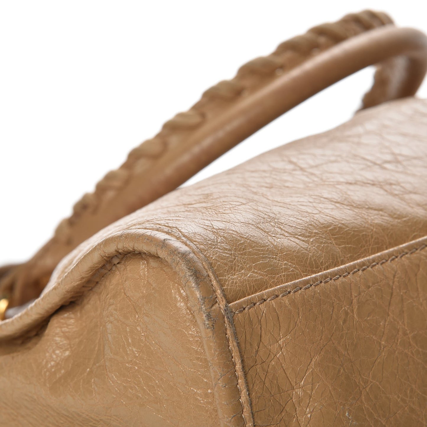 Agneau Giant 12 Gold Hardware City Beige Nougatine