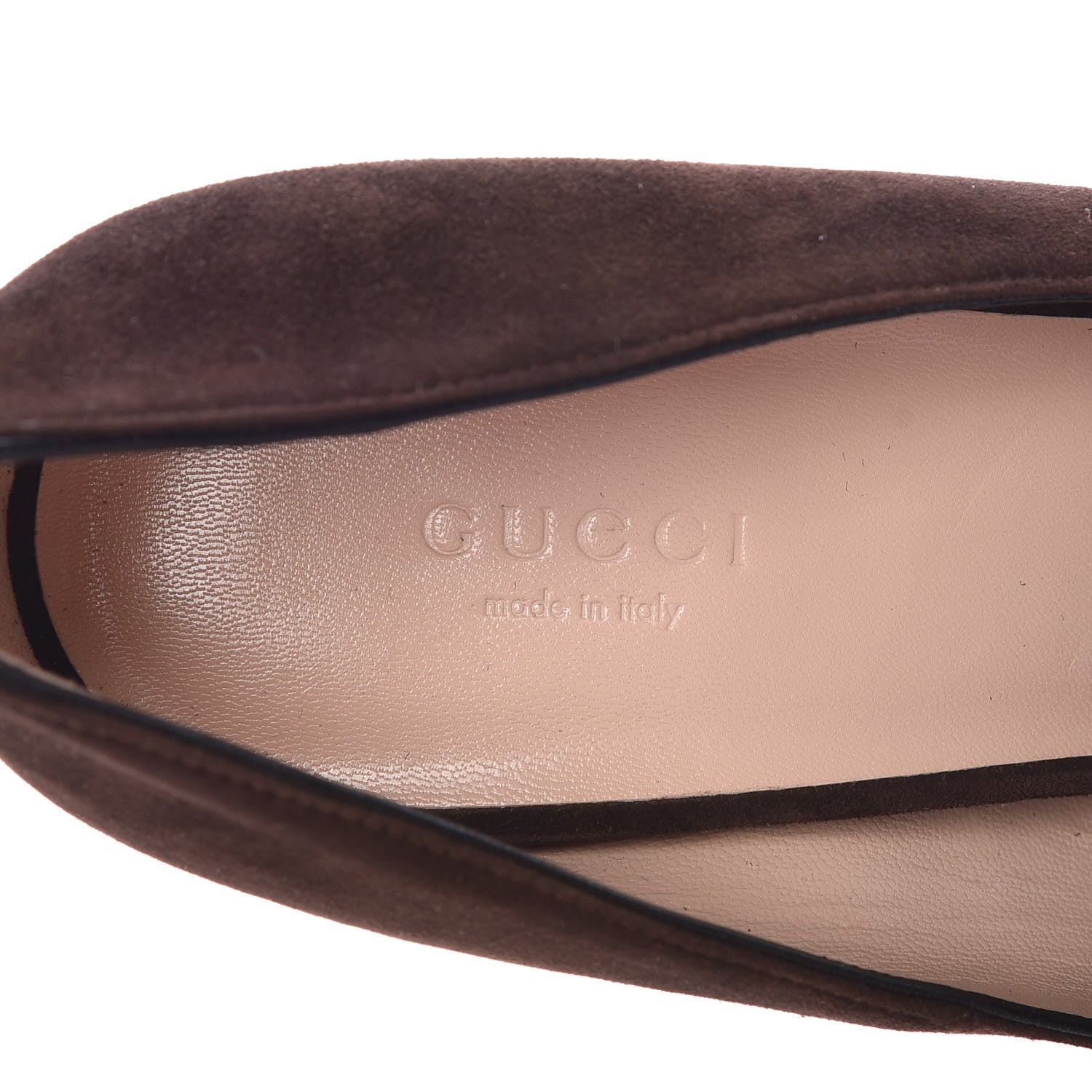 Gucci Kid Scamosciato GG Marmont Fringe 105mm Loafer Pumps 42 Cocoa 4 of 9