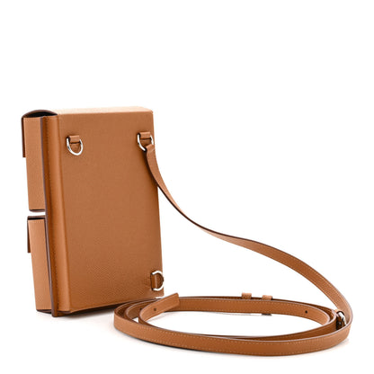 Hermes Epsom Kelly Multi Pocket Pochette To Go Gold 3 of 12