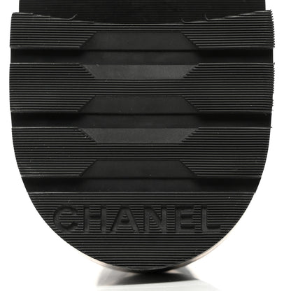Chanel Shiny Goatskin Calfskin Quilted Lace Up Combat Boots 42 Black 6 of 8