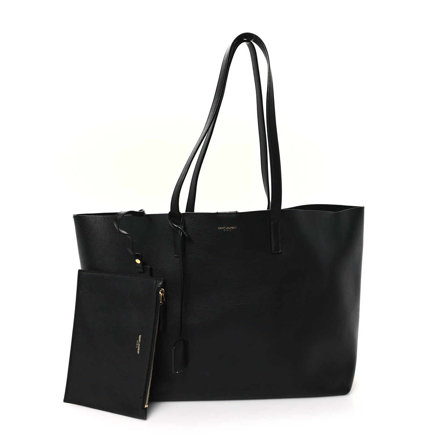 Calfskin Large Shopping Tote Black