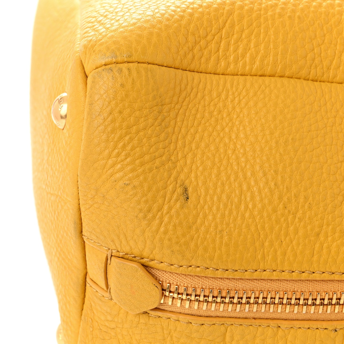 Vitello Daino Side Zip Tote Mimosa