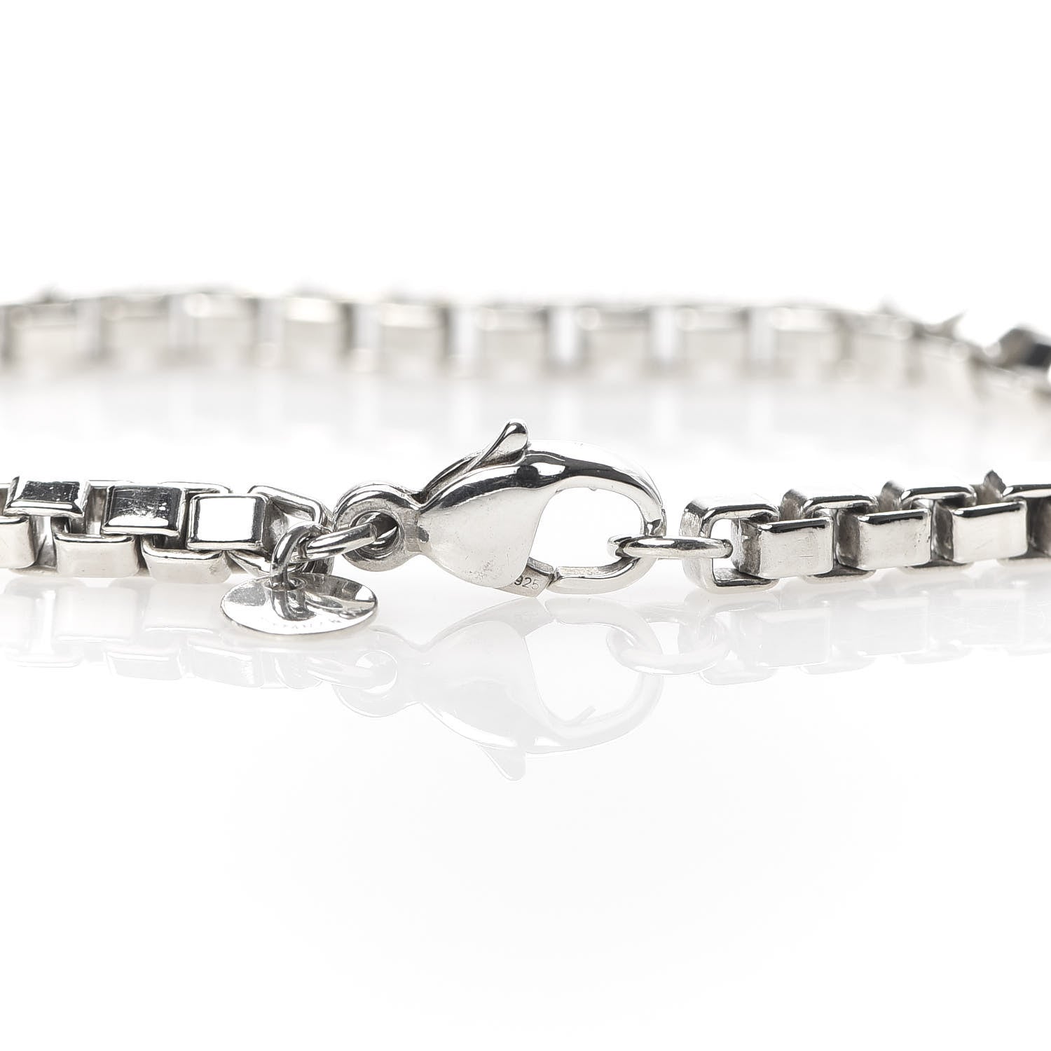 Tiffany Sterling Silver 4mm Venetian Link Bracelet 4 of 6