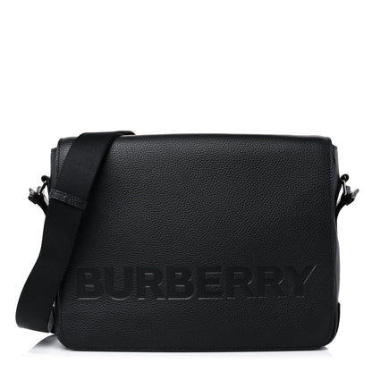 Burberry Grainy Calfskin Embossed Bruno Messenger Black 1 of 11