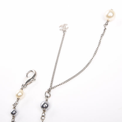 Chanel Pearl Beaded CC Long Necklace Black 6 of 6