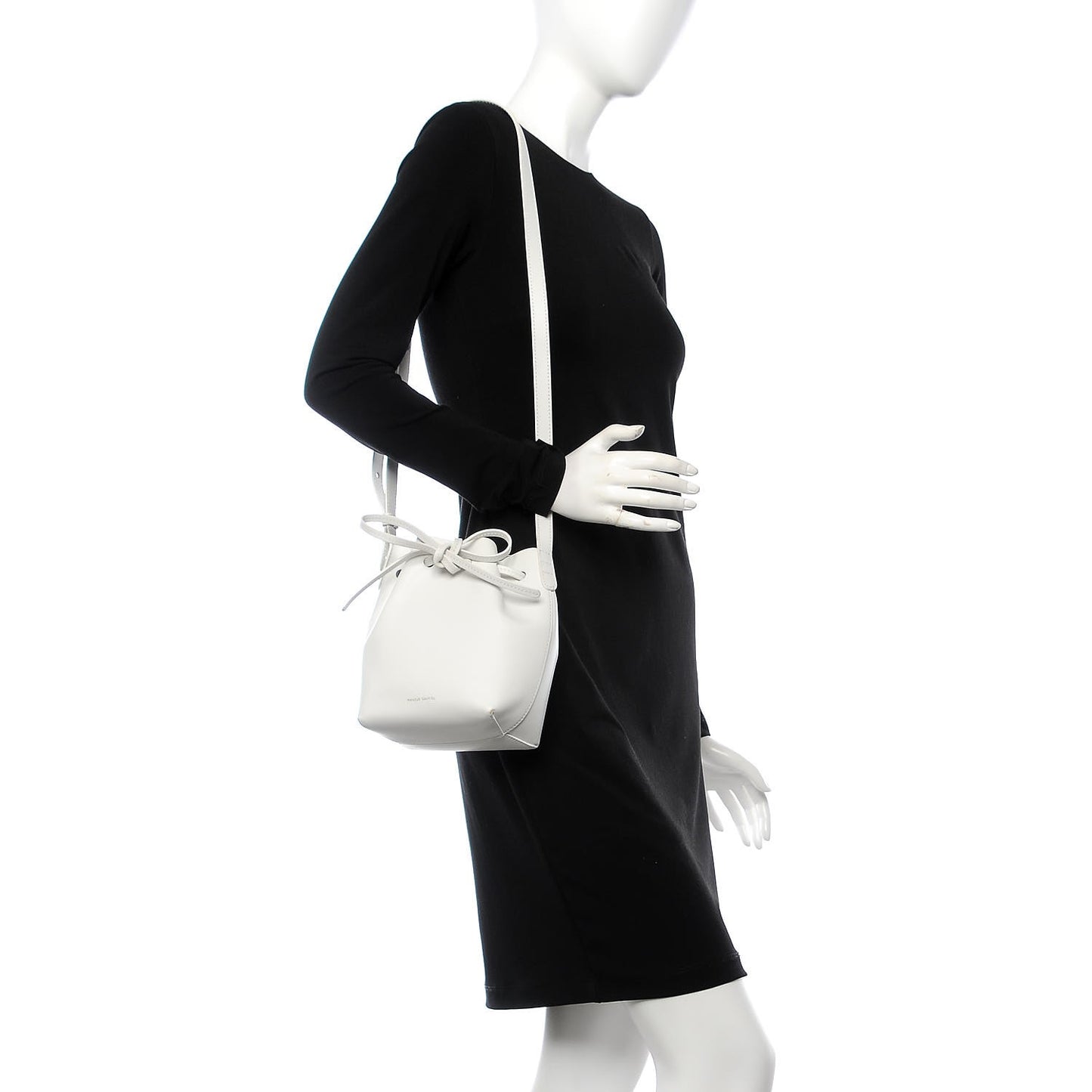 Calfskin Mini Bucket Bag White