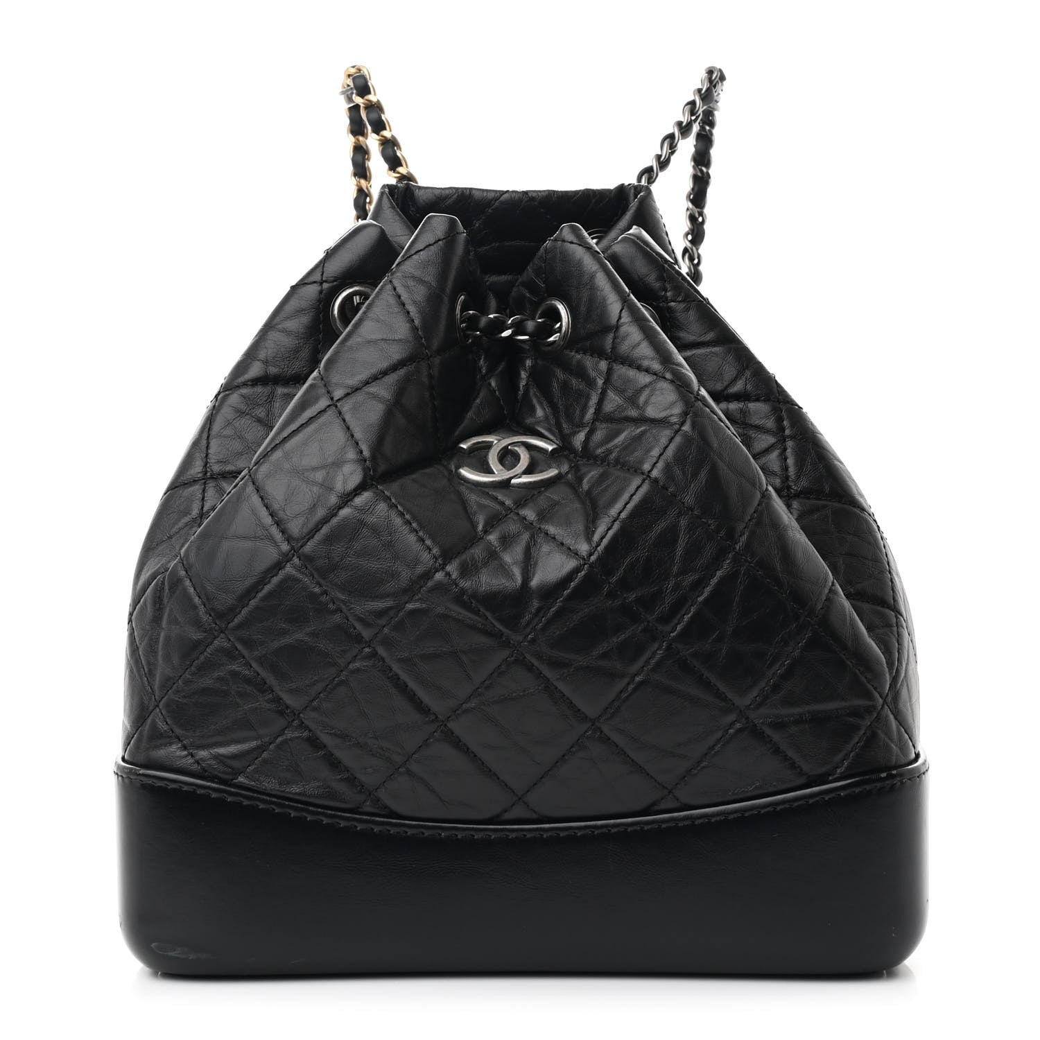 Chanel Aged Calfskin Quilted Small Gabrielle Backpack Black 1 of 12