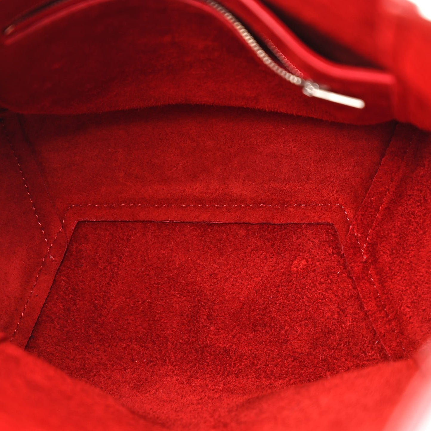 Soft Grained Calfskin Small Sangle Bucket Bag Red