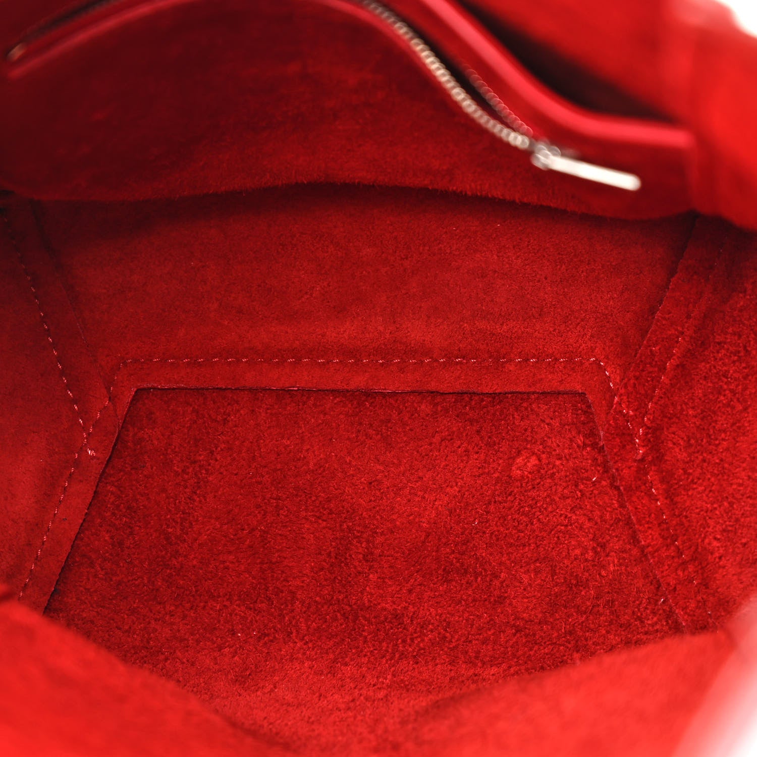 Celine Soft Grained Calfskin Small Sangle Bucket Bag Red 5 of 15