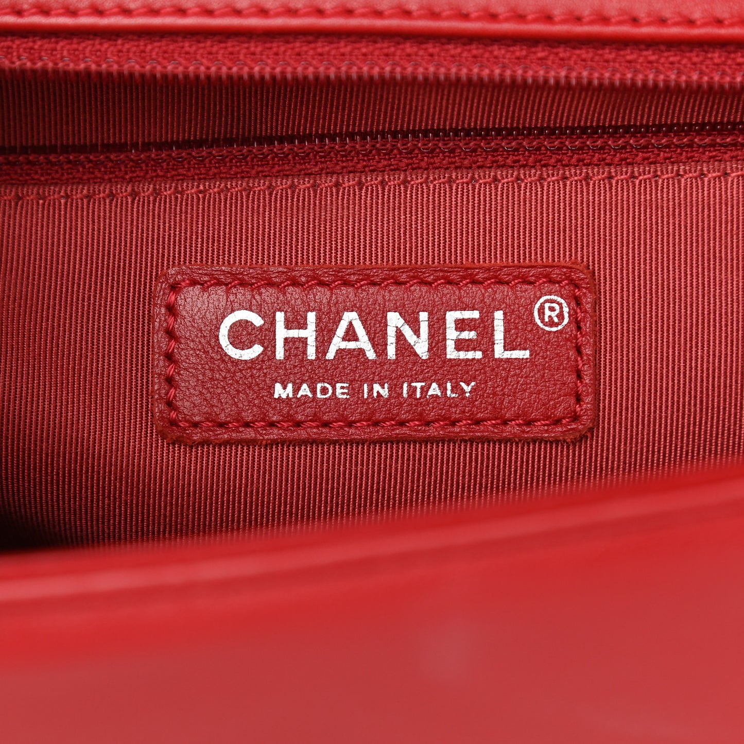 Lambskin Quilted New Medium Boy Flap Dark Red