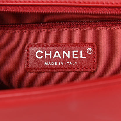 Chanel Lambskin Quilted New Medium Boy Flap Dark Red 6 of 13