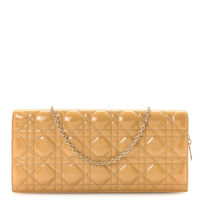Christian Dior Patent Cannage Lady Dior Convertible Clutch Beige 1 of 9