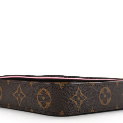 Louis Vuitton Monogram 2022 Christmas Animation Paris Pochette Felicie Chain Wallet Pink 8 of 10