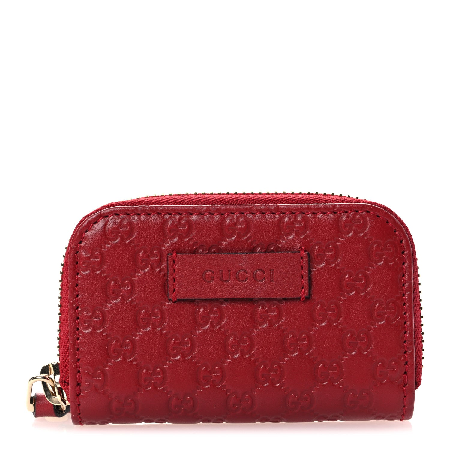Gucci Microguccissima Zip Around Key Case Red 1 of 8