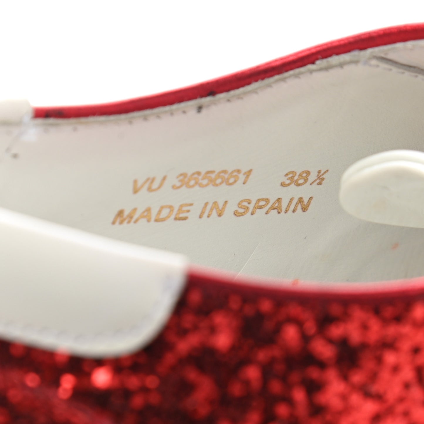 Calfskin Crystal Glitter Venice Low Top Sneakers 38.5 Red