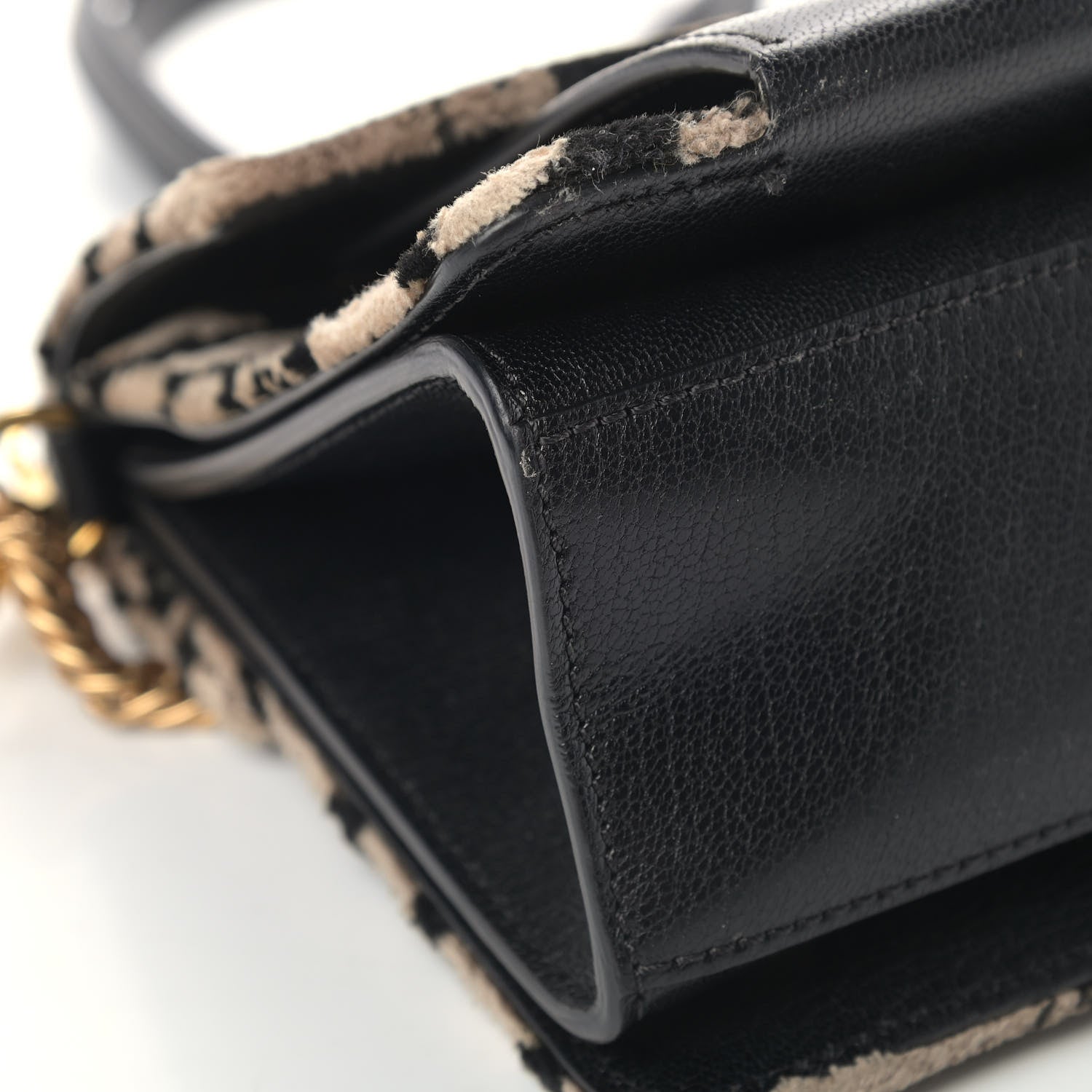Givenchy Velvet Leopard Print Small GV3 Shoulder Bag Black 8 of 9