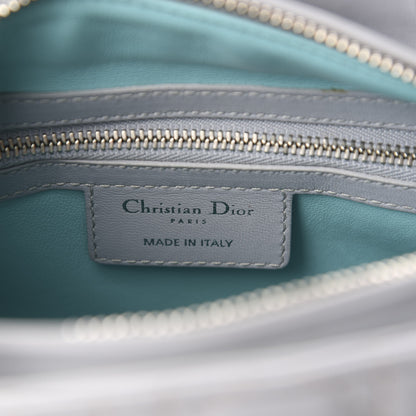 Christian Dior Lambskin Cannage Medium Bi-Color Lady Dior Grey Turquoise 9 of 11