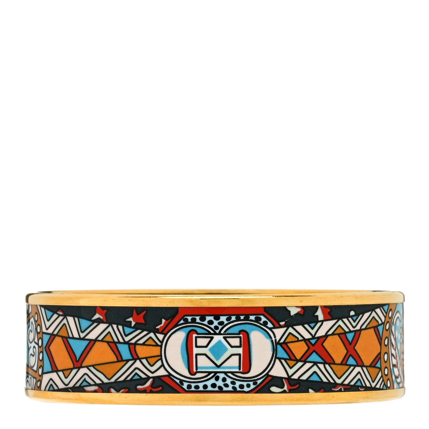 Hermes Enamel Printed Wide Bracelet 65 1 of 3