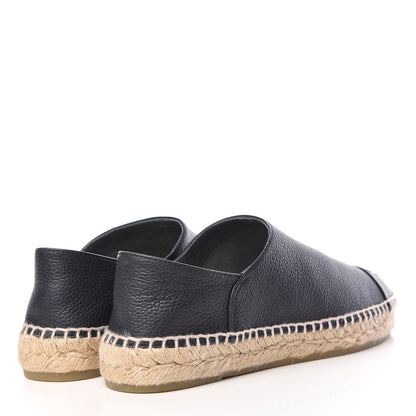Chanel Grained Calfskin CC Espadrilles 37 Navy Black 4 of 11